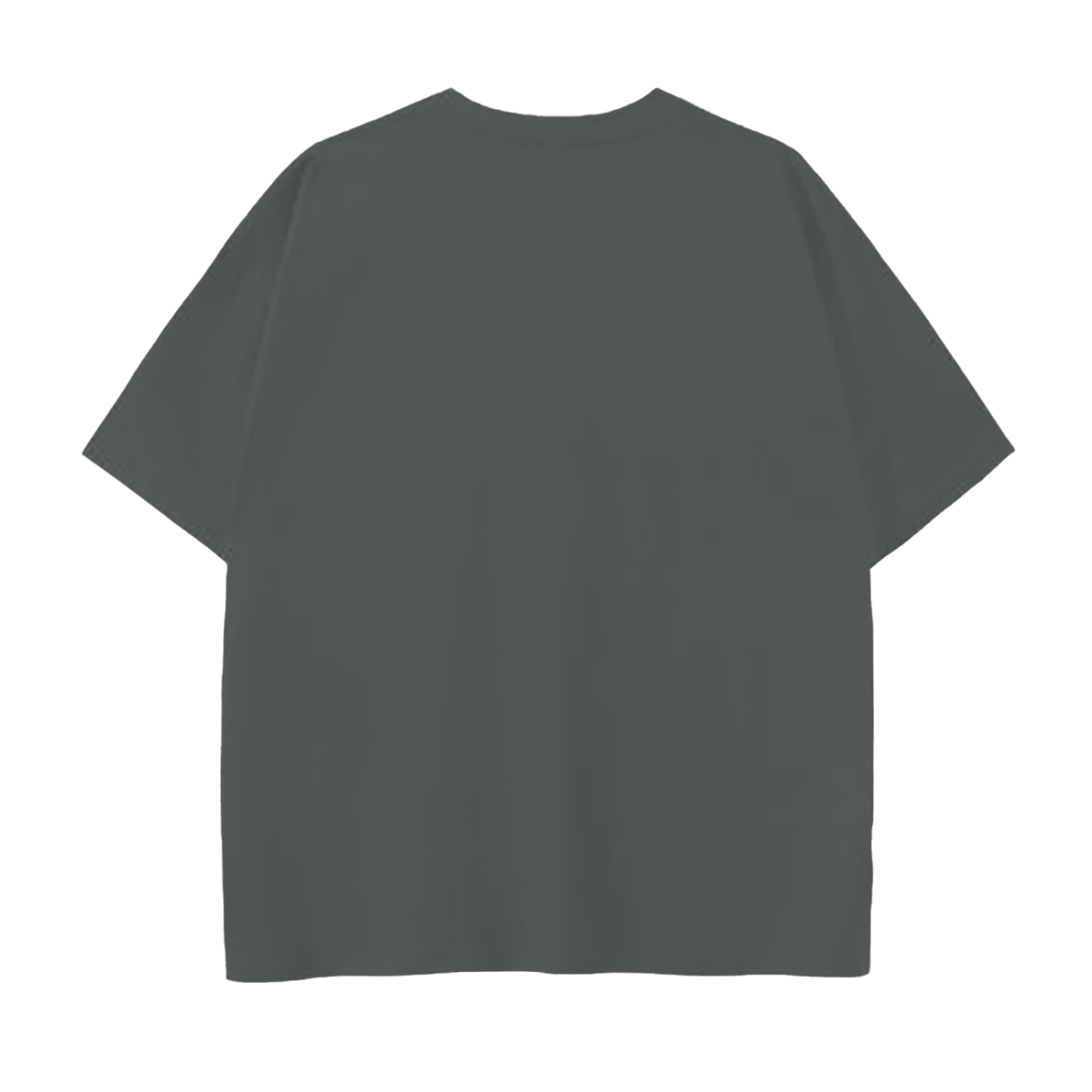 Unisex Doberman drop shoulder t-shirt in loose fit, 100% cotton, dark gray, casual style