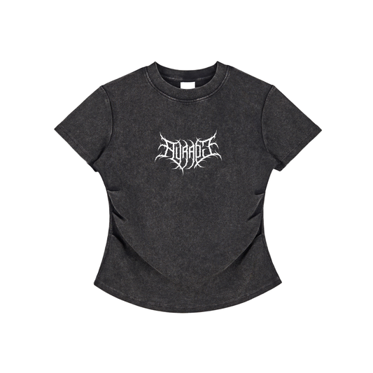 Vintaged Bodycon Cotton T-Shirt - Aura Linen