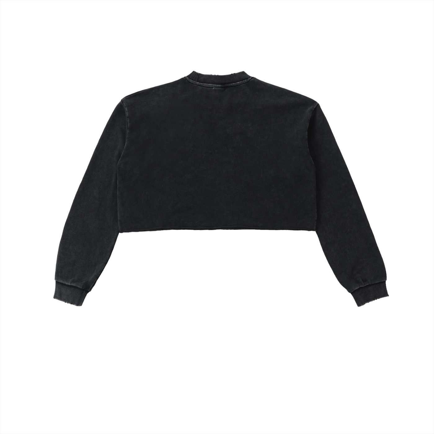 Raw Edge Cropped Sweatshirt - Aura Linen