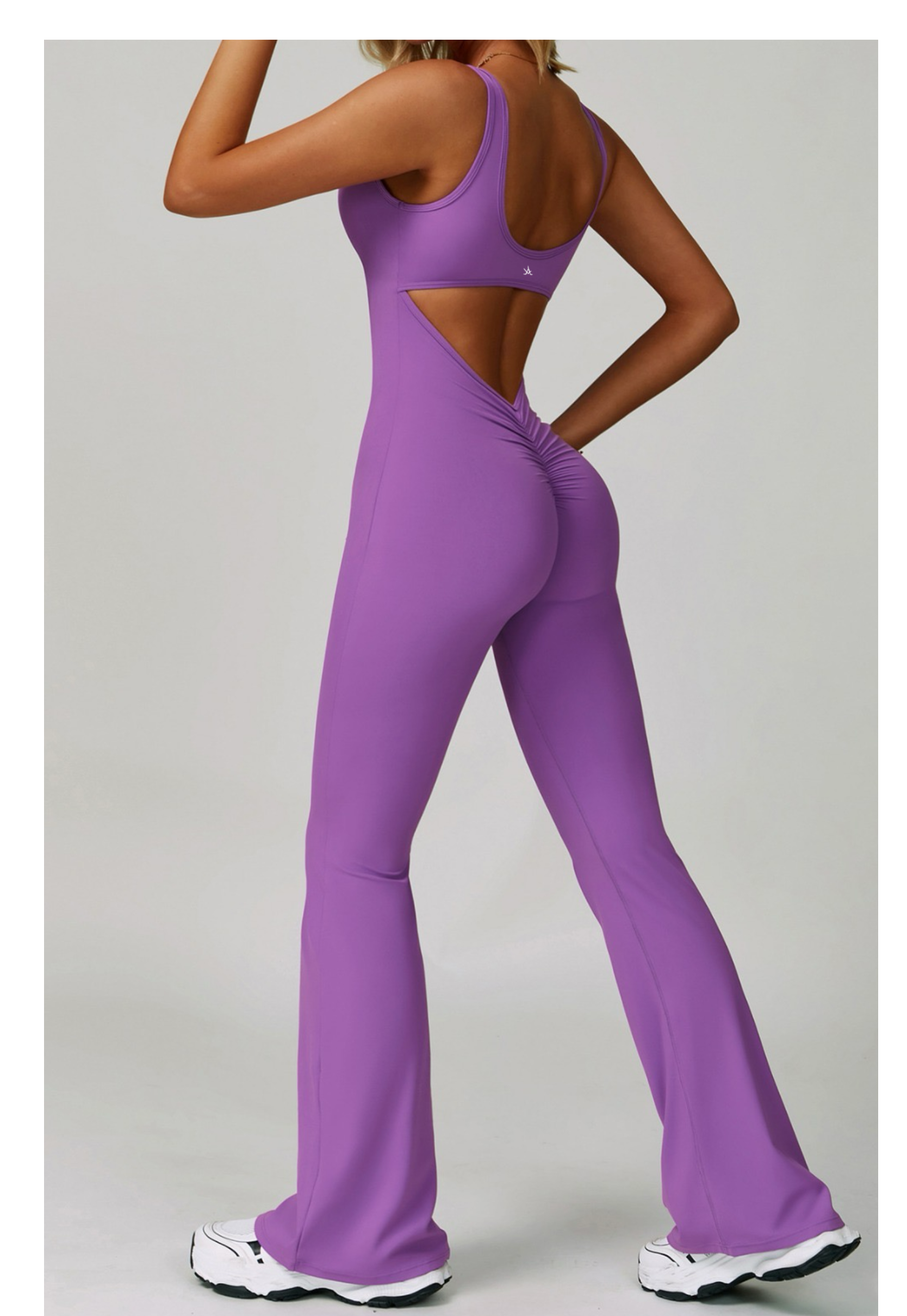 Slate Active Bodysuit – Flared Leg Jumpsuit - Aura Linen