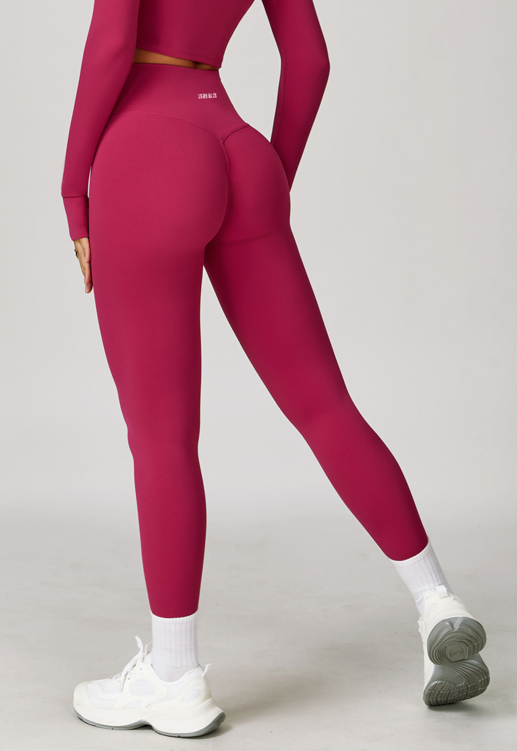 Aura Women’s Plum Leggings – High-Waist Gym & Yoga Pants - Aura Linen