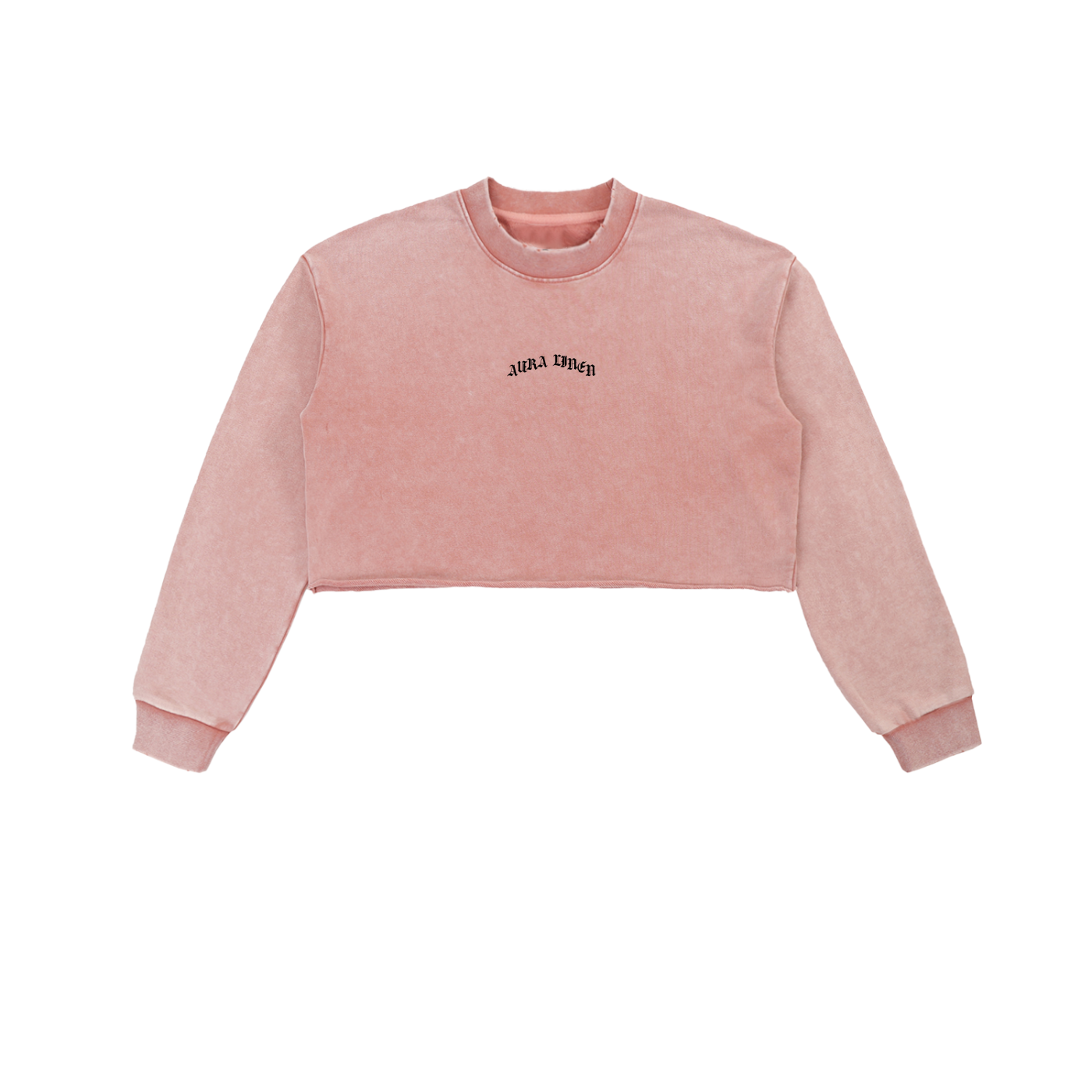 Raw Edge Cropped Sweatshirt - Aura Linen