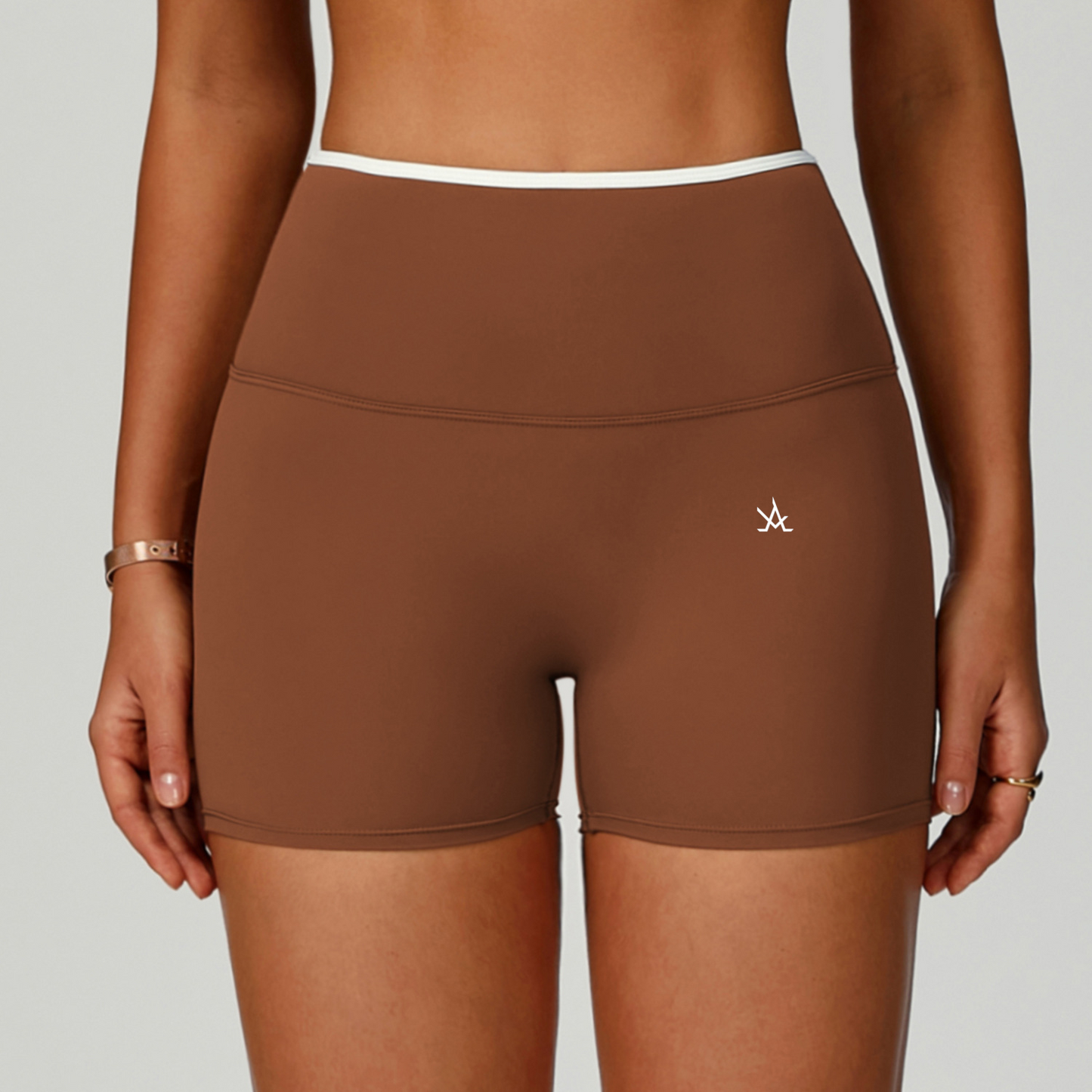 High-Waist Gym Shorts – Active Streetwear - Aura Linen