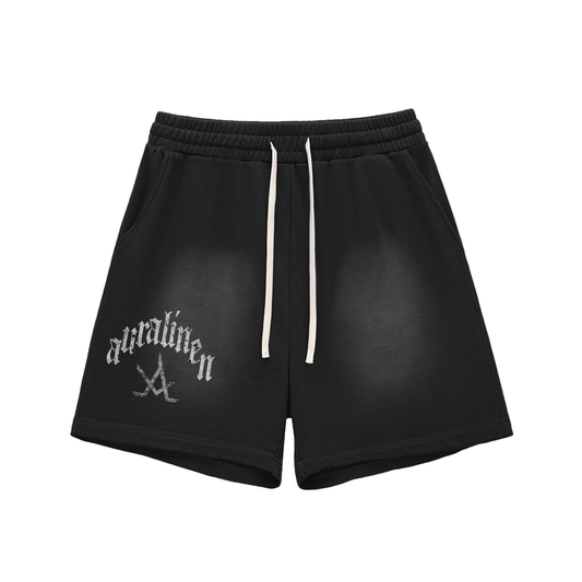 Sun Fade Raw Edge Shorts - Aura Linen