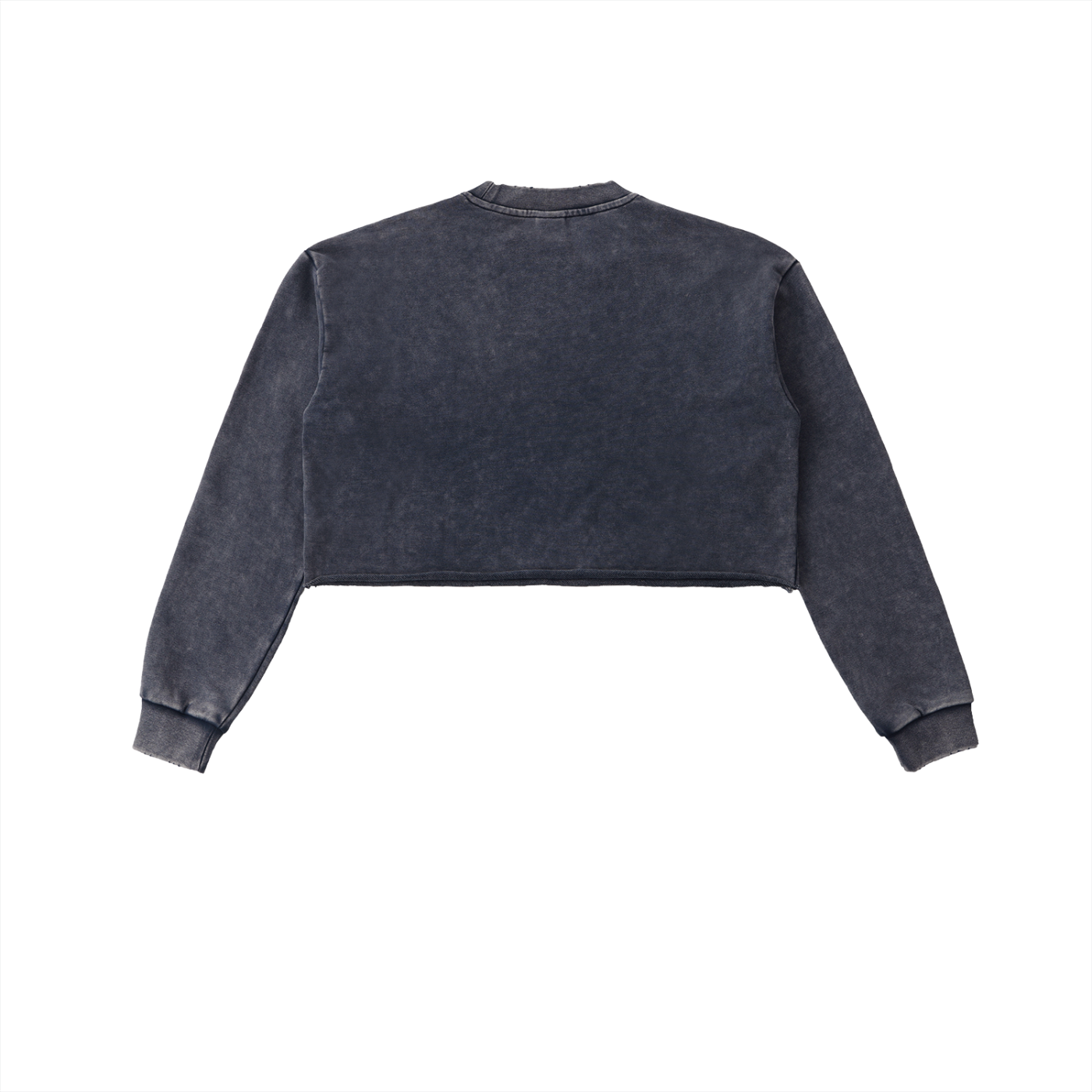 Raw Edge Cropped Sweatshirt - Aura Linen