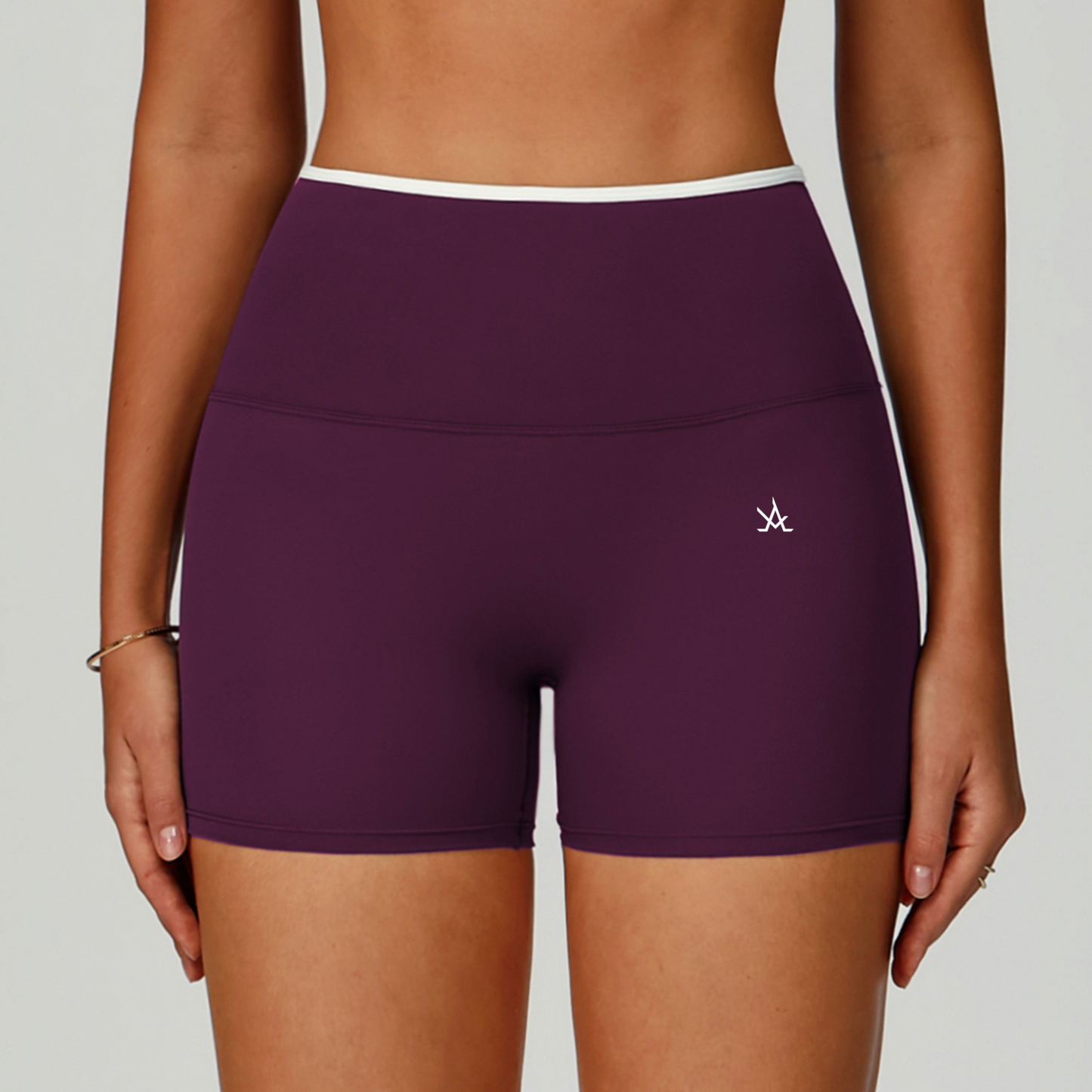 High-Waist Gym Shorts – Active Streetwear - Aura Linen